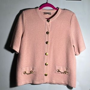 Mita, Pink short-sleeved sweater/top